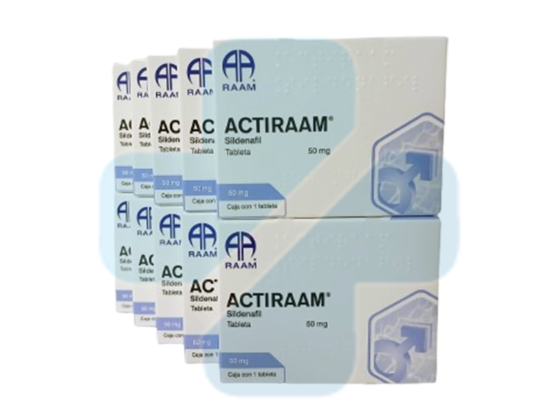 Sildenafil 1 Tableta 50 Mg Actiraam Pack 10 Piezas