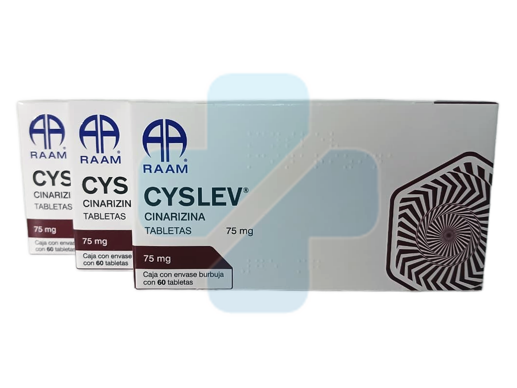 Cinarizina 75 Mg Cyslev 120 Tabletas Pack 3 Piezas