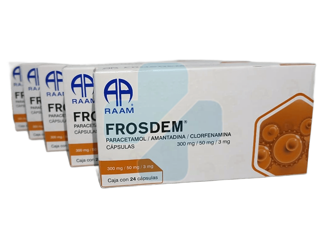 Paracetamol, Amantadina, Clorfenamina 24 Caps. Frosdem 5 Pzs
