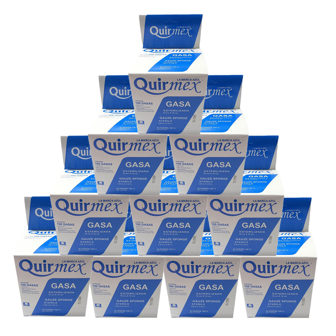 GASA ESTERILIZADA. MEDIDA: 10 X 10 CM. CAJA CON 10 PIEZAS