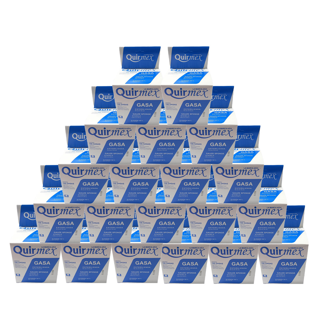 GASA ESTERILIZADA. MEDIDA: 10 X 10 CM. CAJA CON 20 PIEZAS