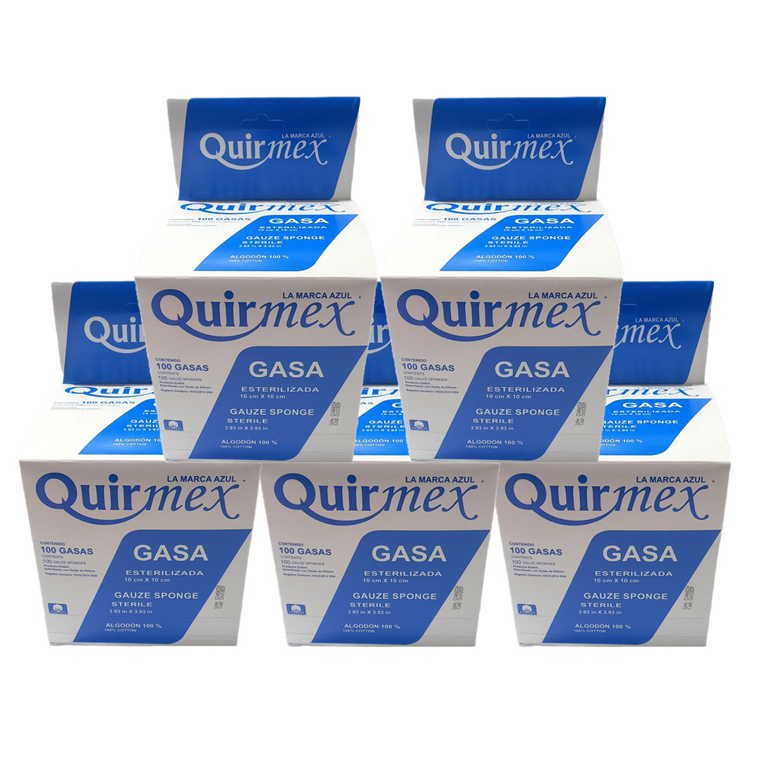 GASA ESTERILIZADA. MEDIDA: 10 X 10 CM. CAJA CON 5 PIEZAS