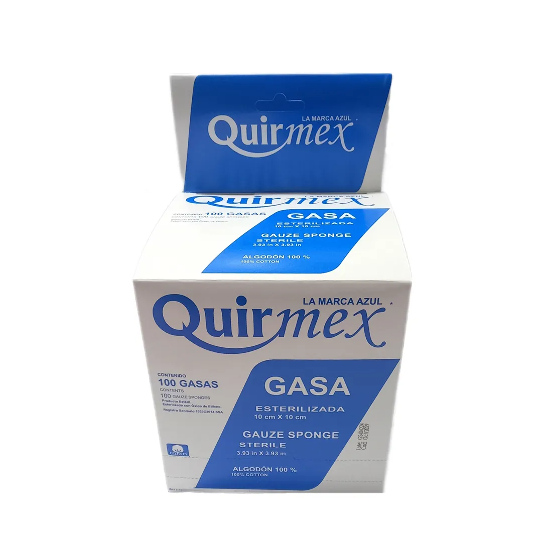 GASA ESTERILIZADA. MEDIDA: 10 X 10 CM. CAJA CON 20 PIEZAS