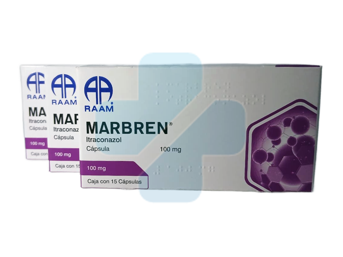 Itraconazol 100 Mg Marbren Pack 3 Pzs Con 30 Cápsulas