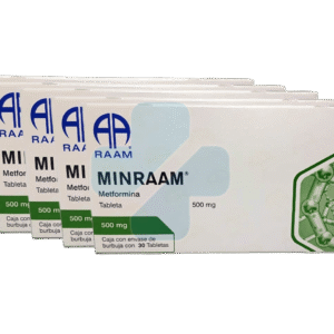 Metformina Minraam Tabletas 500 Mg, 30 Tabletas Pack 5 Pzs
