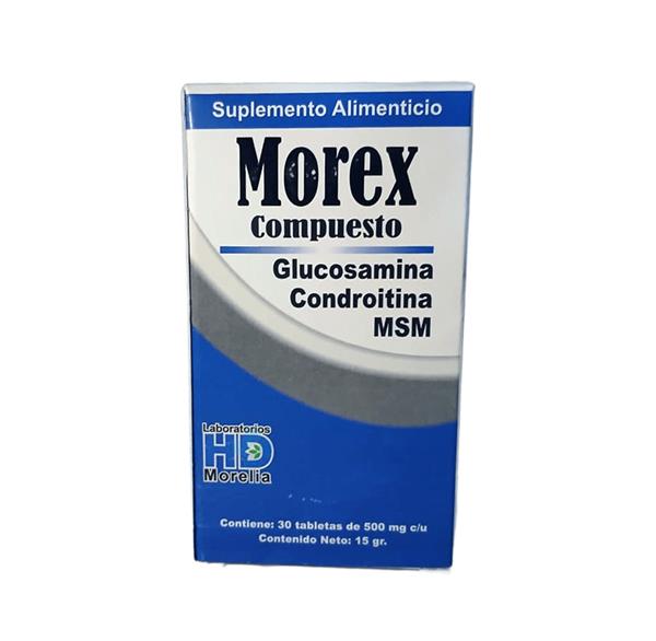 GLUCOSAMINA, CONDROITINA, MSM C/30 TAB MOREX COMPUESTO