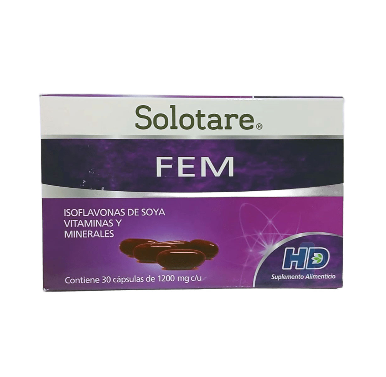 ISOFLAVONAS DE SOYA, VITAMINAS Y MINERALES C/30 CAPS SOLOTARE FEM