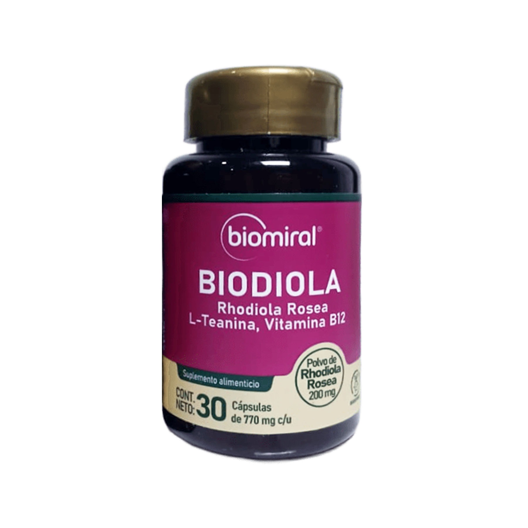 Rhodiola Rosea X 200g Suplemento En Cápsula  Biomiral
