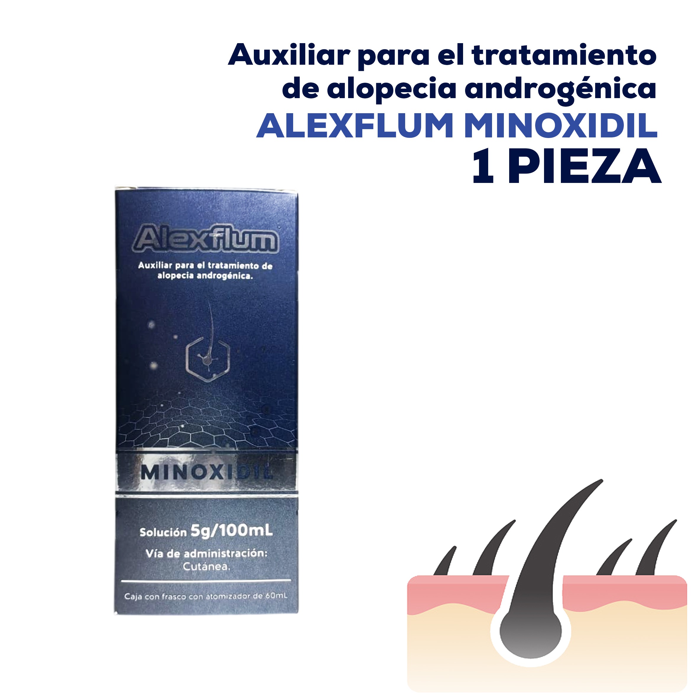 Minoxidil 5%  ALEXFLUM 5 g/100 ml