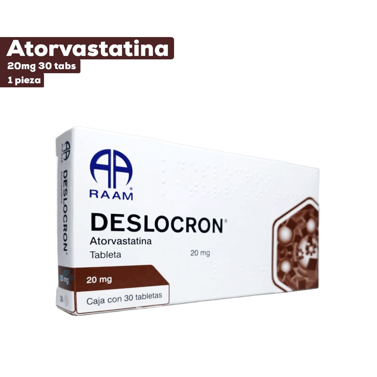 Atorvastatina DESLOCRON 20 MG 30 TABS