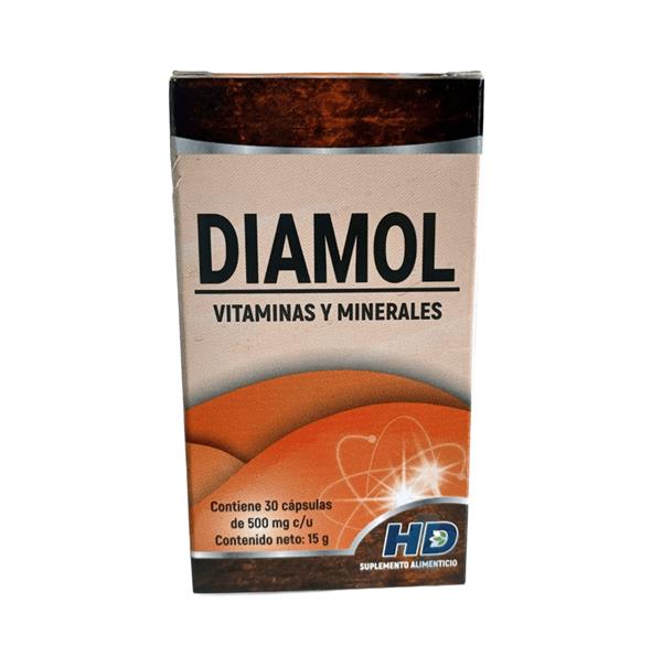 VITAMINAS (A, B, C, E) Y MINERALES (MAGNESIO, SELENIO, CROMO) C/30 CAPS DIAMOL