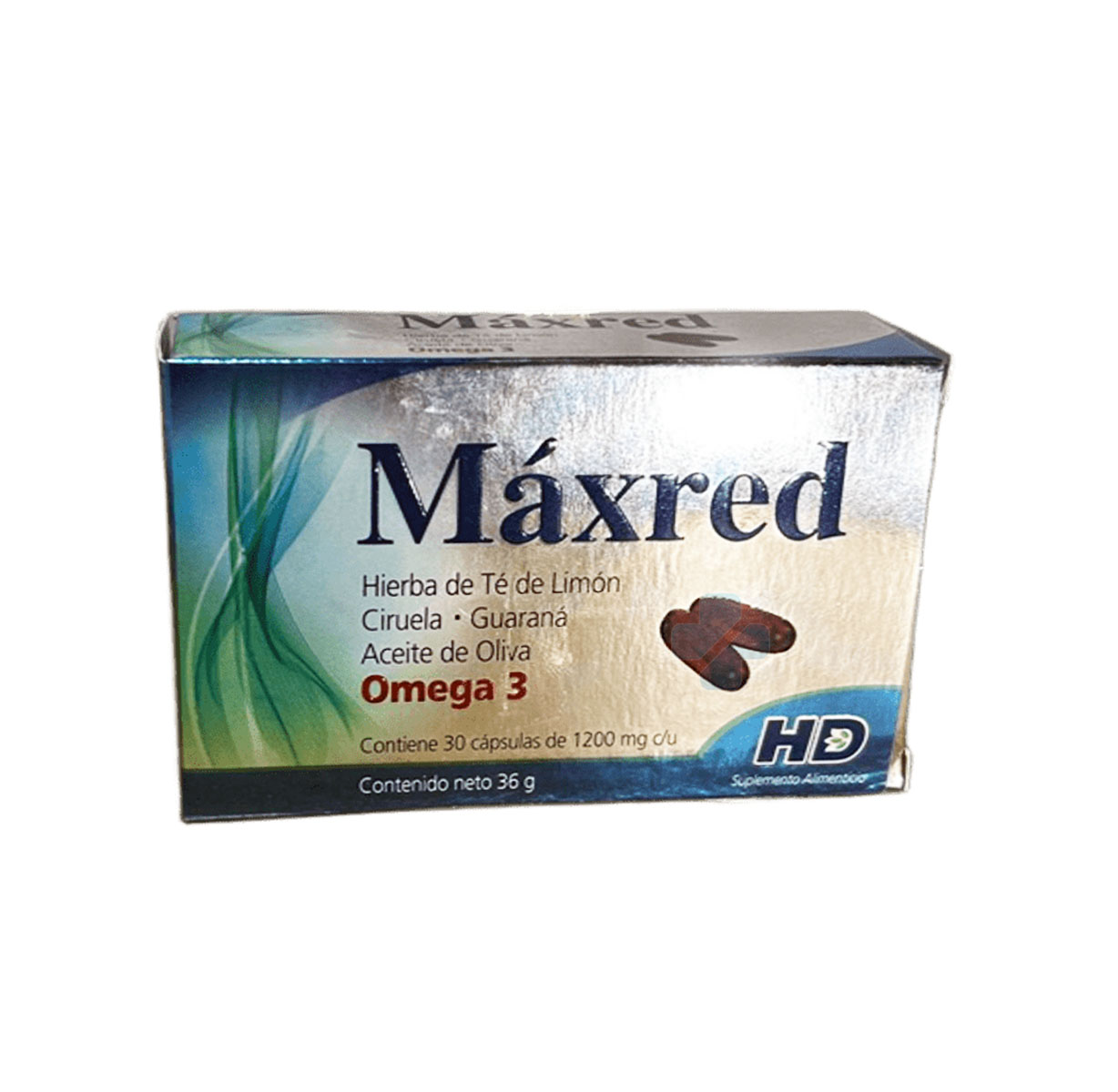 OMEGA 3, HIEBRA DE TÉ DE LIMÓN, CIRUELA, GUARANÁ, ACEITE DE OLIVA C/30 CAPS MÁXRED