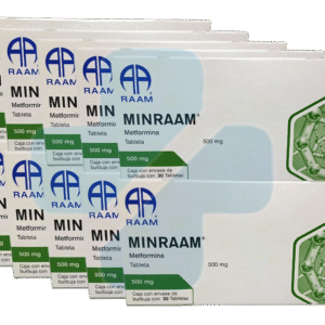 Metformina 500mg 30 Tabs Minraam Pack 10 Piezas