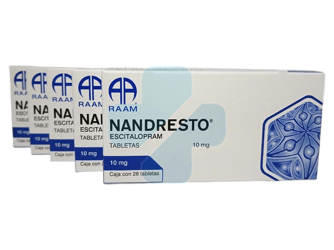 Escitalopram Nandresto C/28 Tabs. 10 Mg. Pack 5 Piezas