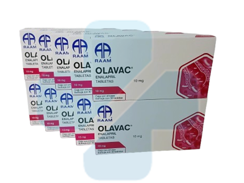 Enalapril 10mg 30 Tabletas Olavac Pack 10 Piezas
