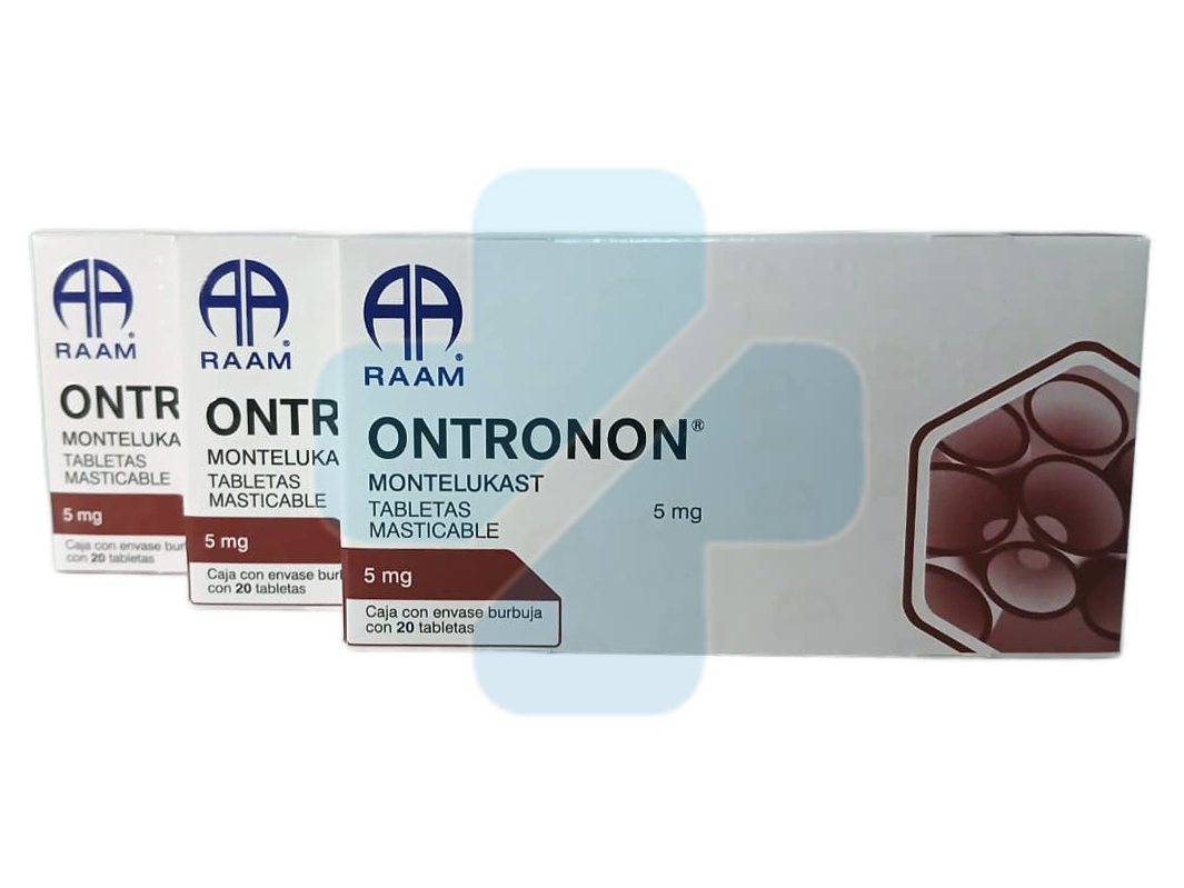 Ontronon Montelukast 5mg C/20 Tabletas Pack 3 Piezas