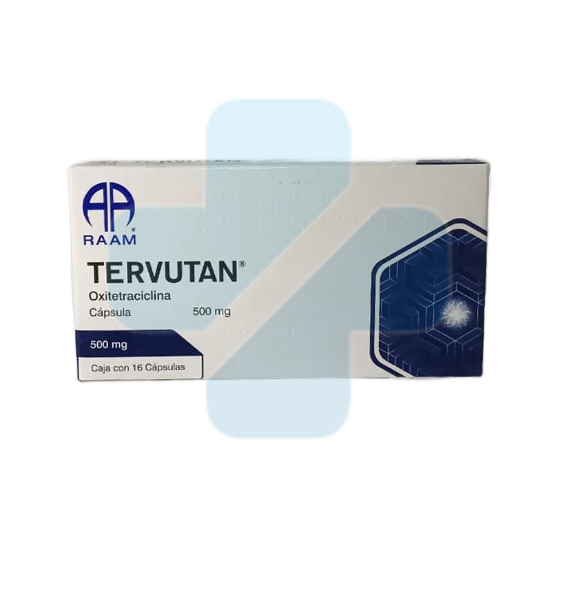 Tervutan Oxitetraciclina 500 Mg Caja Con 16 Cápsulas