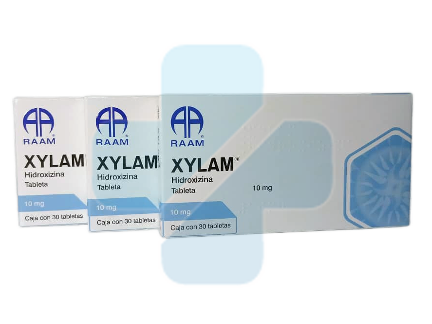 Hidroxizina Xylam Tableta 10 Mg 30 Tabletas Pack De 3 Piezas
