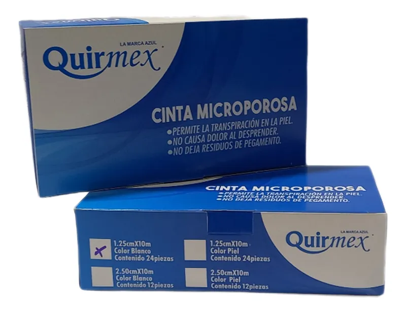 CINTA MICROPOROSA BLANCA 1.25 CM X 10 M