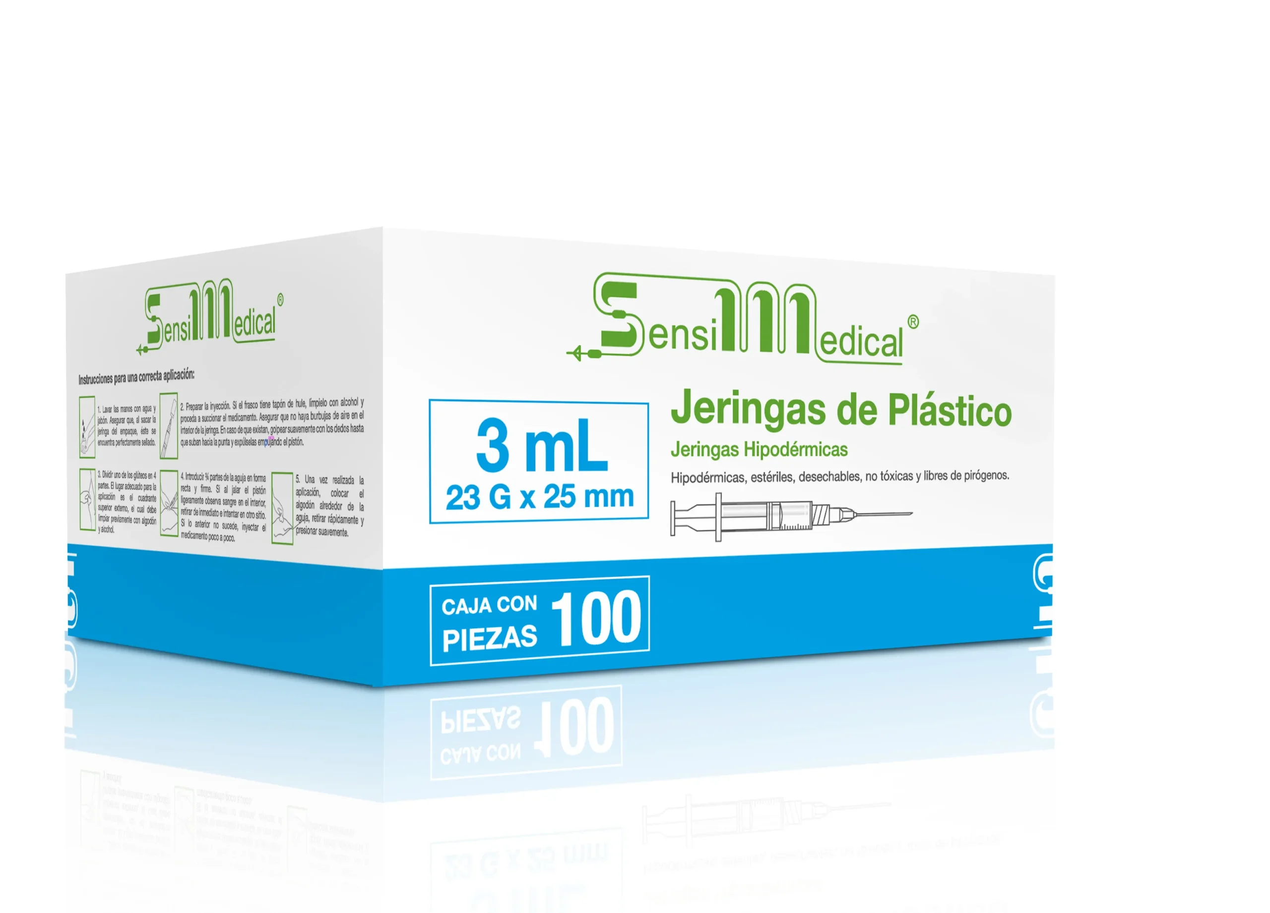 JERINGA 3ML 23X25 (AZUL)