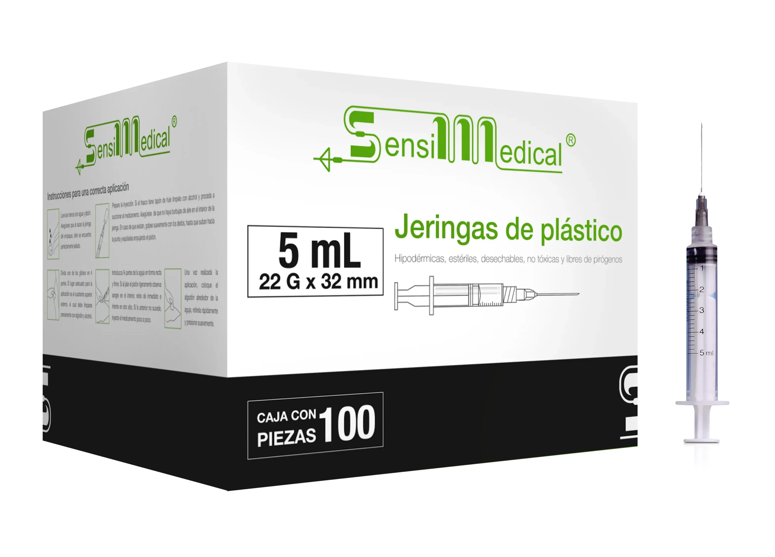 JERINGA 5ML 22X32 (NEGRA)