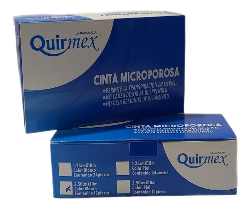 CINTA MICROPOROSA BLANCA 2.5 CM X 10 M